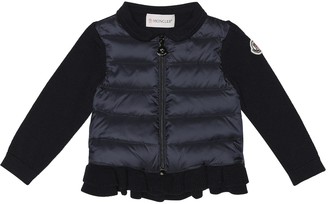 Moncler Enfant Baby quilted down and knit jacket - ShopStyle Kids' Clothes