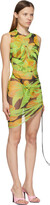 Thumbnail for your product : Louisa Ballou Black & Green Heatwave Ruched Dress
