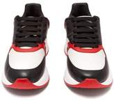 Thumbnail for your product : Alexander McQueen Runner Raised-sole Low-top Leather Trainers - Mens - Black Red