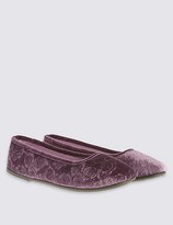 Thumbnail for your product : Marks and Spencer Pull-on Embossed Ballerina Slippers