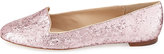 Thumbnail for your product : Kate Spade trick glittered smoking slipper, rose gold
