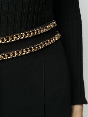 Moschino Chain-Trim Cropped Trousers