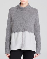 Thumbnail for your product : Elie Tahari Raleigh Mixed Media Sweater