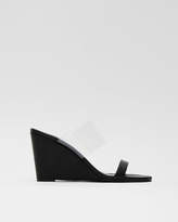 Thumbnail for your product : Express Double Band Wedge Sandals