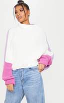 Thumbnail for your product : PrettyLittleThing Lilac Oversized Colour Block Jumper