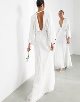 Thumbnail for your product : ASOS EDITION EDITION Ciara sequin kimono sleeve wedding dress