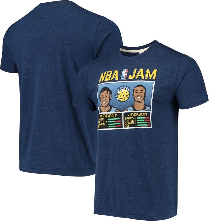 Homage Men's Ja Morant and Jaren Jackson Jr. Navy Memphis Grizzlies Nba Jam T-shirt