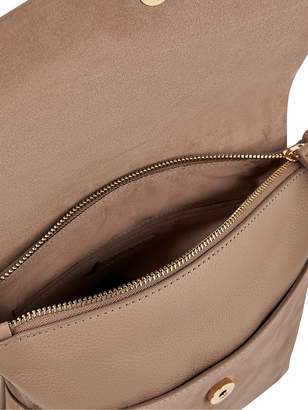 Accessorize Leather Messenger Cross-Body Bag - Nude