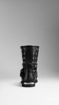 Thumbnail for your product : Burberry Metal Eyelet Biker Boots