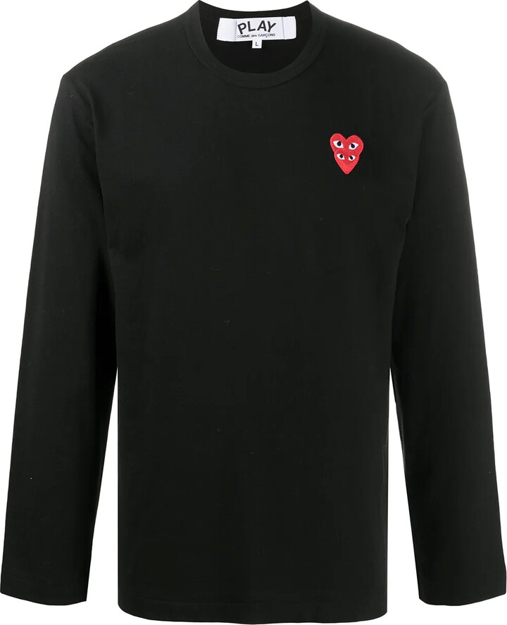 Comme des Garçons PLAY embroidered Two Heart T-shirt