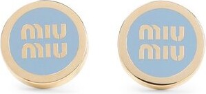 Miu Miu Logo-Lettering Stud Earrings