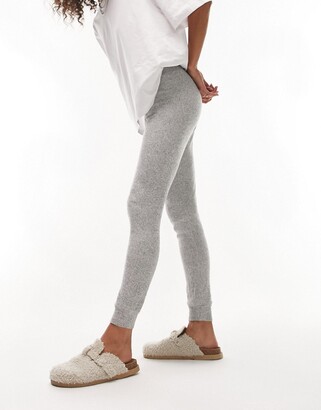 Topshop brushed rib skinny jogger in grey - ShopStyle Activewear Trousers