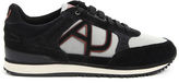 Thumbnail for your product : Armani Jeans AJ 19 Black and Grey Two-Tone Vintage Canvas Sneakers