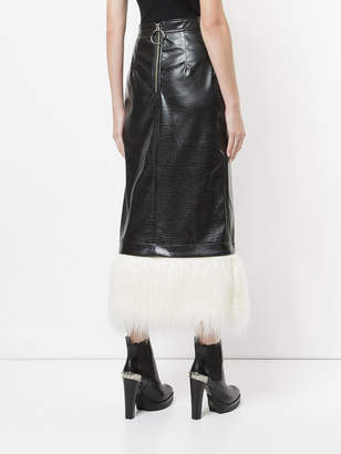 G.V.G.V. faux leather midi skirt