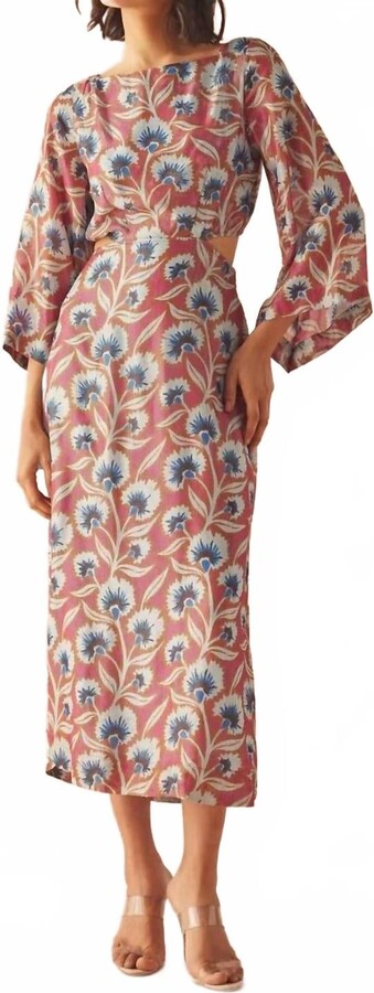 OMIKA Peyton Midi Dress In Everly Currant