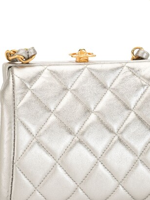 Chanel Pre Owned 1997 diamond quilted CC turn-lock crossbody bag