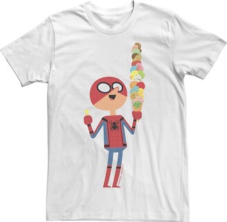 Marvel Men's Spider-Man Far From Home Happy Ice Cream Cone Graphic Tee