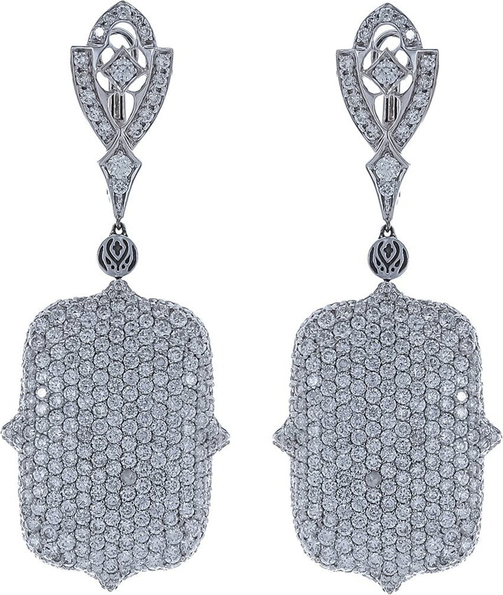 Loree Rodkin Recatangle Drop Earrings