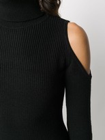 Thumbnail for your product : Elisabetta Franchi Cold-Shoulder Roll Neck Dress