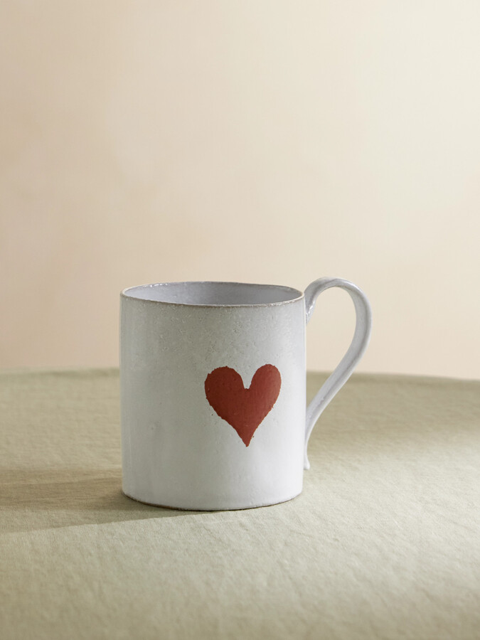 Astier De Villatte - + John Derian Heart Glazed Ceramic Mug - White