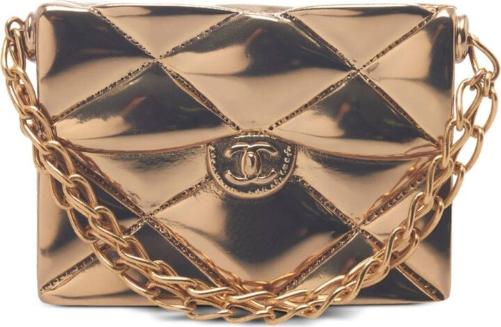 Chanel Pre Owned Classic Flap bag motif brooch - ShopStyle