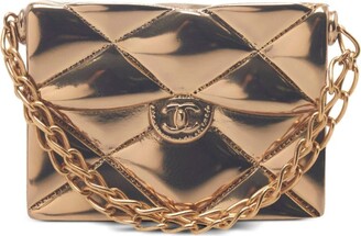 Chanel Pre Owned 1990s diamond quilted Double Flap shoulder bag - ShopStyle