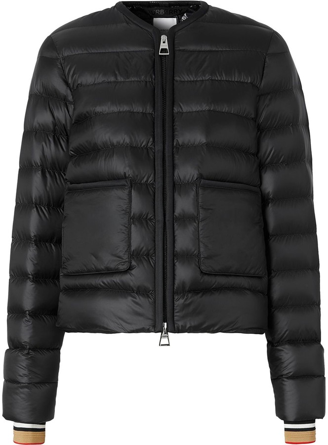 Burberry Icon stripe cuff puffer jacket ShopStyle