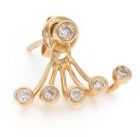 Thumbnail for your product : Ef Collection Multi-Bezel Diamond & 14K Yellow Gold Single Ear Jacket