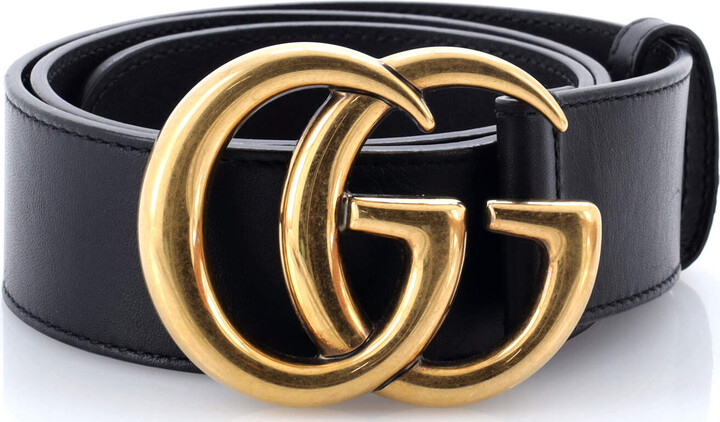 GUCCI GG Marmont Belt Leather Wide