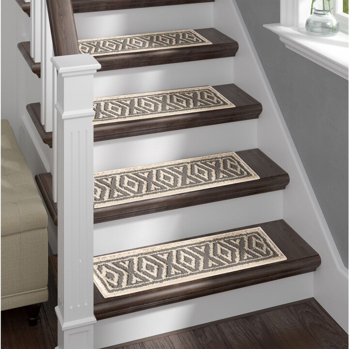 The Sofia Rugs Sofia Rugs Shag Stair Treads Gray Aura Set of 13 with double sided tape ShopStyle
