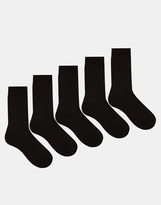 Thumbnail for your product : ASOS 5 Pack Socks SAVE 33%