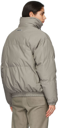 Essentials Taupe Nylon Puffer Jacket