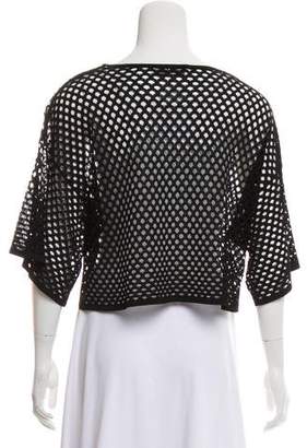Emilio Pucci Open Knit Short Sleeve Top
