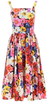 Dolce & Gabbana Floral Printed Sleeveless Midi Dress - ShopStyle
