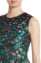 Thumbnail for your product : Lela Rose Floral Matelasse Fit & Flare Dress