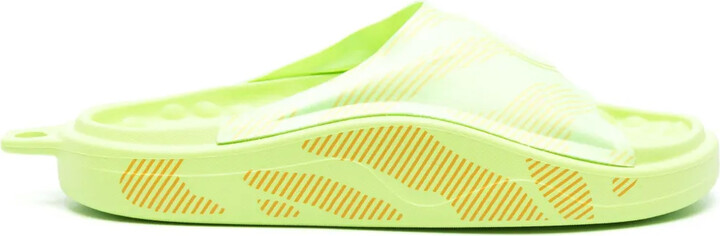 adidas by Stella McCartney Logo-Print Flat Slides