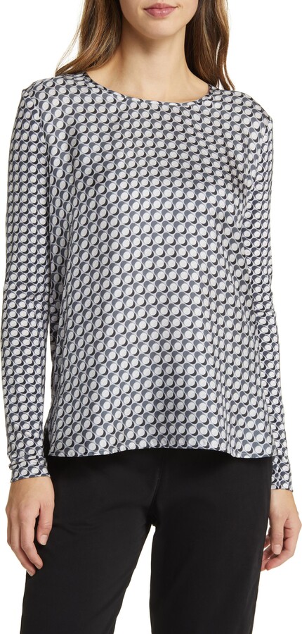 MAX MARA LEISURE Scrigno Long Sleeve Silk Blend Top