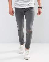 Thumbnail for your product : Brave Soul Skinny Jeans with Knee Rips