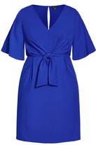 Thumbnail for your product : City Chic Knot Front Dress - cobalt