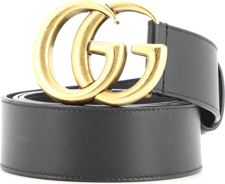 GUCCI GG Marmont Belt Leather Wide