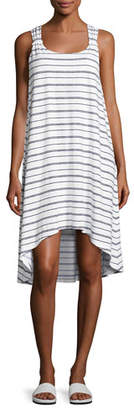 Heidi Klein Nassau Striped Twist-Back Dress, White