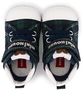 Thumbnail for your product : Mikihouse Tartan Touch-Strap Sneakers