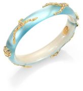 Thumbnail for your product : Alexis Bittar Jardin de Mystere Lucite & Crystal Vine Bangle Bracelet/Blue