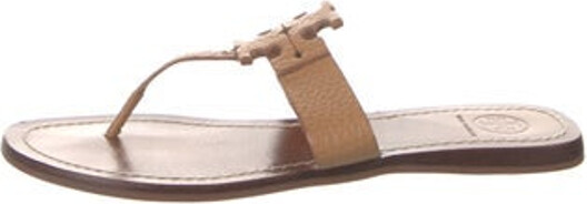 Tory Burch Leather Slides Brown Includes Box & Dust Bag Designer