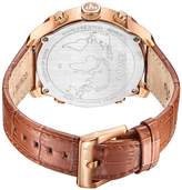 Thumbnail for your product : JBW Men's Mondrian Diamond Multi-Function Croc Embossed Leather Strap Watch, 52mm - 0.16 ctw