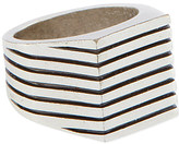 Thumbnail for your product : Maison Martin Margiela 7812 Maison Martin Margiela Flat face striped ring - for Men