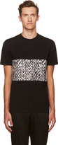 Thumbnail for your product : Kris Van Assche Krisvanassche Black Blurry Chevron Print T-Shirt