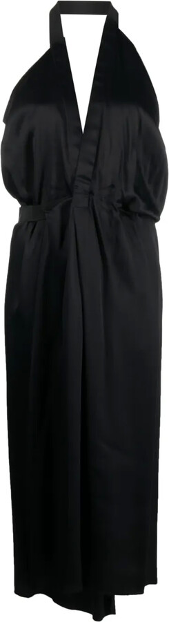 MM6 MAISON MARGIELA Satin Halterneck Midi Dress