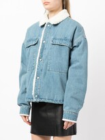 Thumbnail for your product : Izzue Shearling-Trimmed Denim Jacket