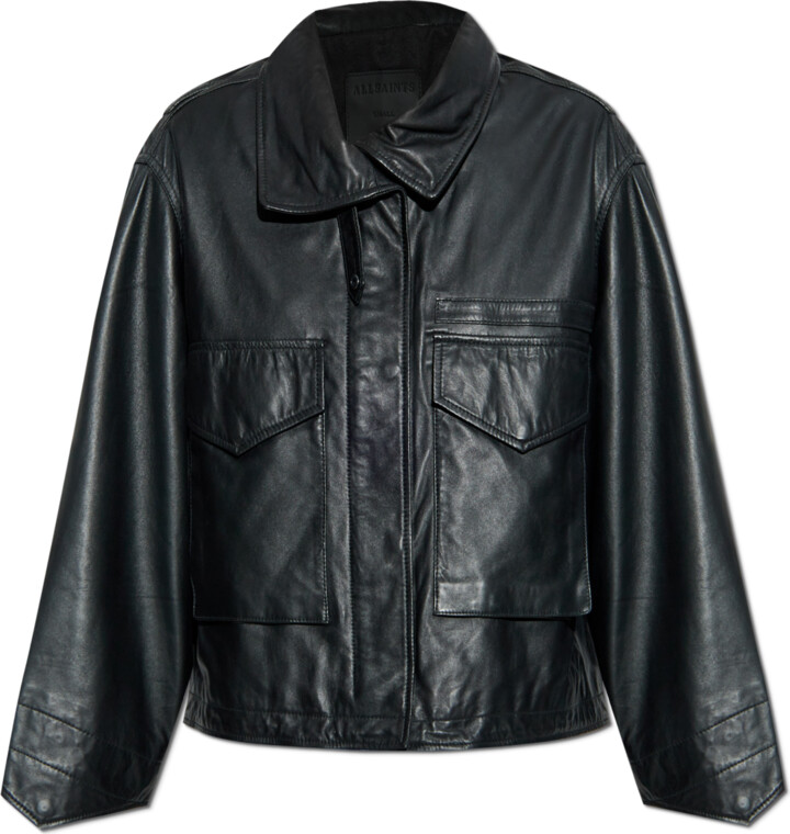 AllSaints Leather Vela Biker Jacket ShopStyle - Main Image